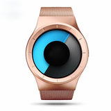 GEEKTHINK 6002 New Quartz Watch Luxury Stainless Steel Mesh Belt Men and Women Gifts Cool Steel Strap Wristwatch