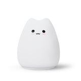 Mini Cute Cartoon Cat Shaped Pat Light Lamp Soft Silicone Nightlight for Kids Toy Gifts