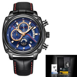 2018 LIGE Relogio Masculino Men Watch Casual Fashion Top Luxury Brand Sport Watch Men Military Waterproof Leather watches
