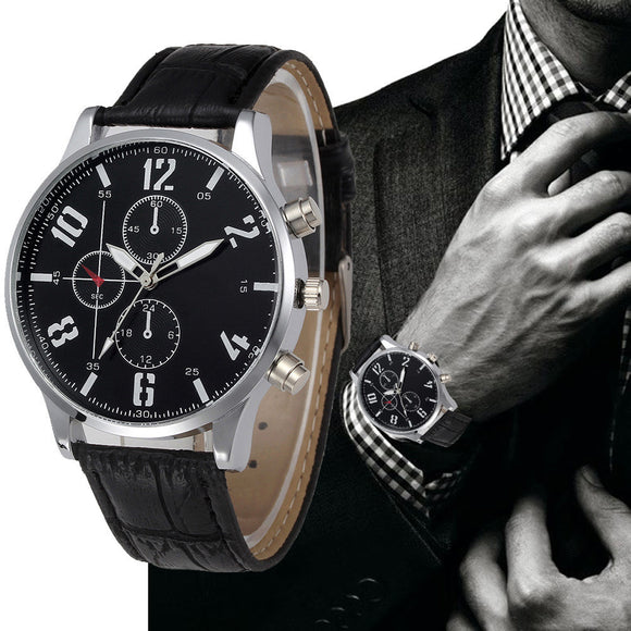 2017 Luxury Brand Mens Watches Leather Men's Quartz Clock Man Casual Wrist Watch Relogio Masculino horloges mannen #515