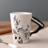 Novelty Guitar Ceramic Cup Personality Music Note Milk Juice Lemon Mug Coffee Tea Cup Home Office Drinkware Unique Gift