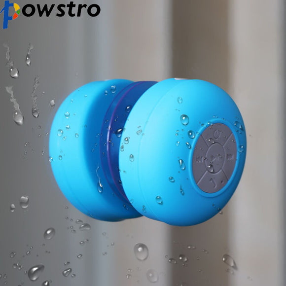 Powstro Mini Portable Subwoofer Shower Bathroom Waterproof Wireless Bluetooth Speaker Built-in Mic Handsfree Call