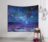 Galaxy Hanging Wall Tapestry Hippie Retro Home Decor Yoga Beach Mat 150x130cm/150x100cm