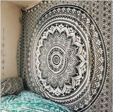 Large Mandala Indian Tapestry Wall Hanging Bohemian Beach Mat Polyester Thin Blanket Yoga Shawl Mat 200x150cm Blanket
