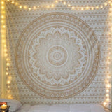 Large Mandala Indian Tapestry Wall Hanging Bohemian Beach Mat Polyester Thin Blanket Yoga Shawl Mat 200x150cm Blanket