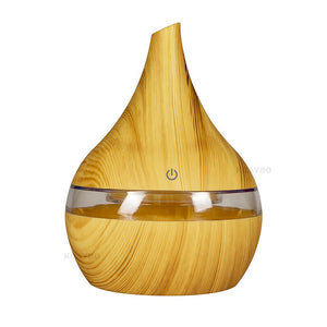 KBAYBO Electric Aroma diffuser wood 300ml Ultrasonic humidifier USB Essential oil Aromatherapy air diffuser LED Light mist make